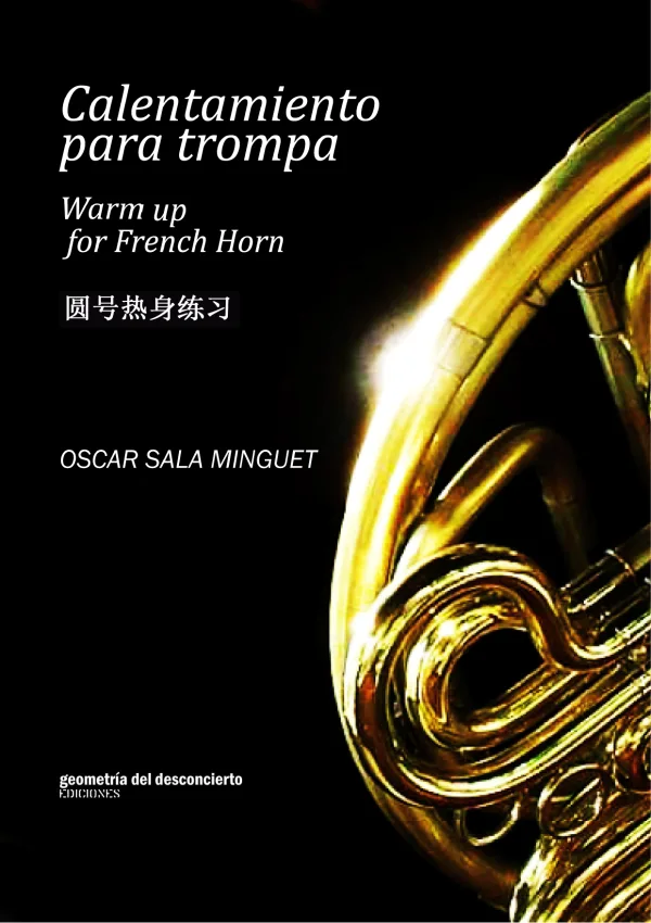 Portada del libro Calentamiento para trompa