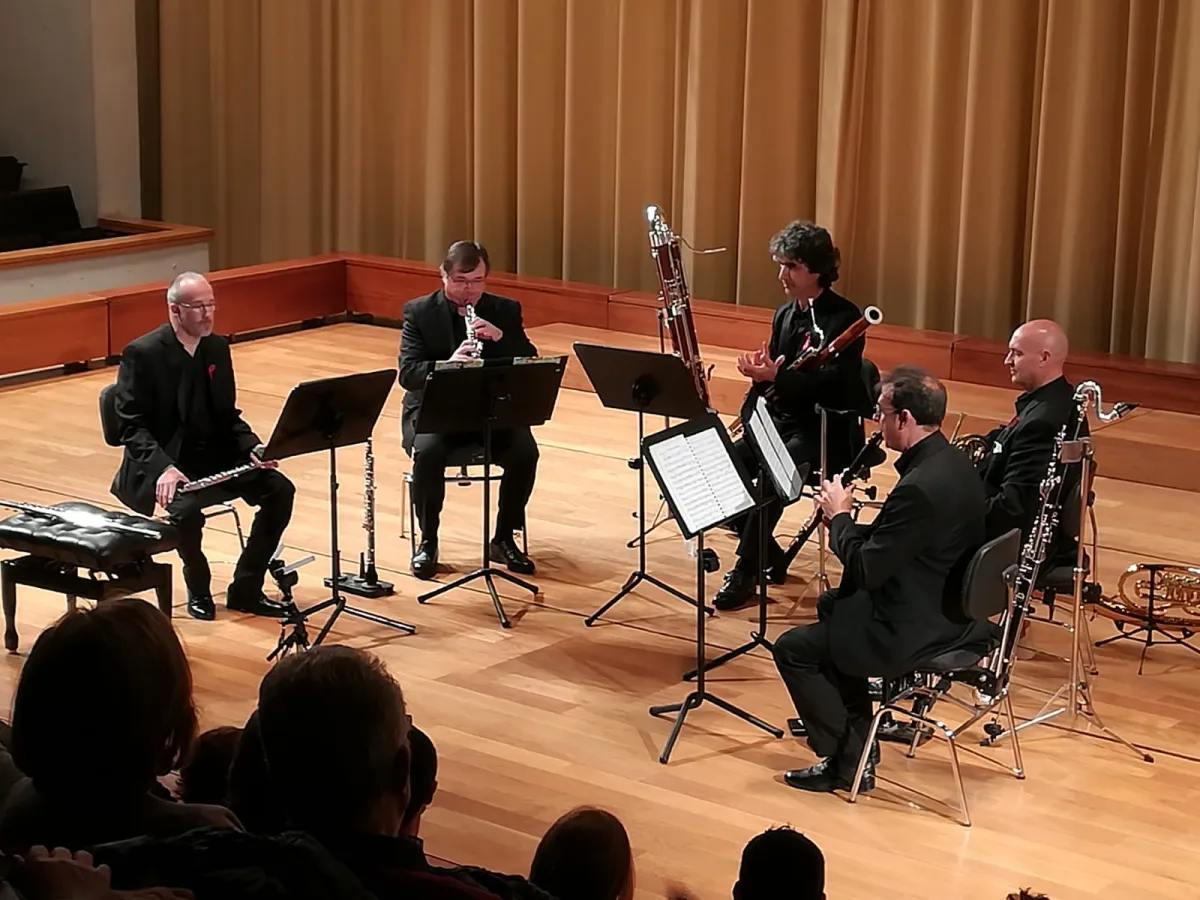 Quinteto de viento en concierto, con Oscar Sala a la trompa